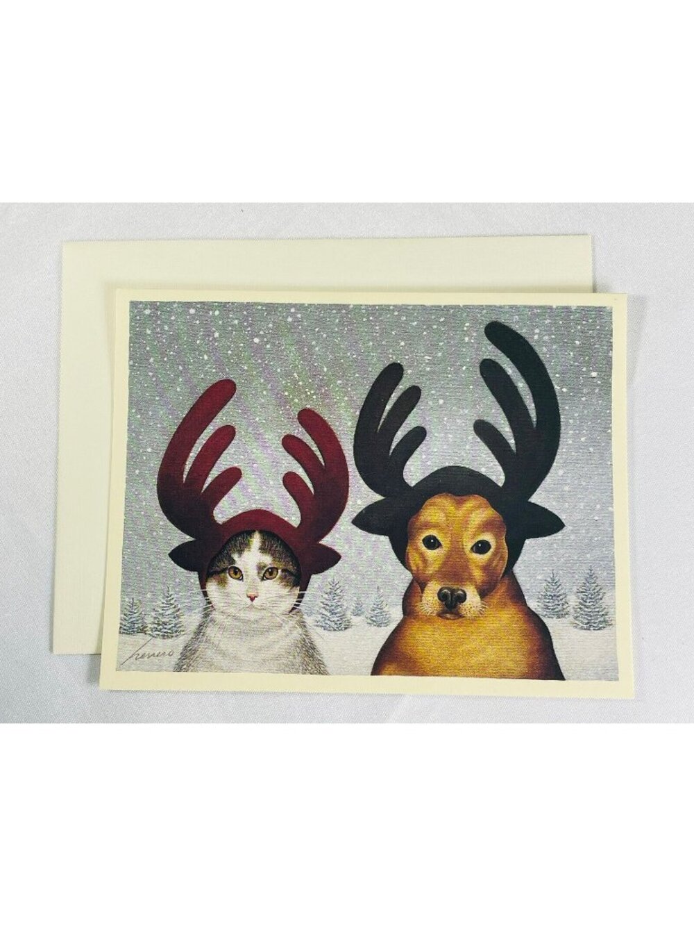 Squeeky Ashby And Lucy Zirbel CHRISTMAS Lowell Herrero Card & Envelope UNUSED
